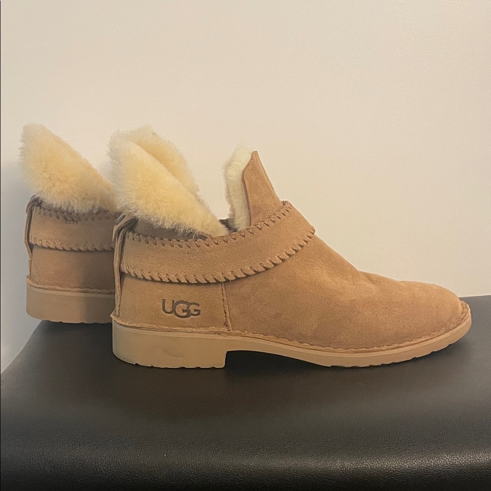 UGG Chestnut Shearling Slip-On Boots